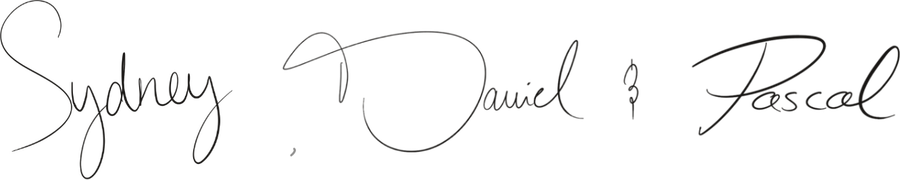 Signed: Sydney, Daniel, and Pascal